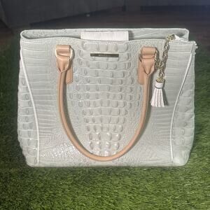 Pristine & Authentic Brahmin Medium Asher Tote – Sea Glass Tri-Texture